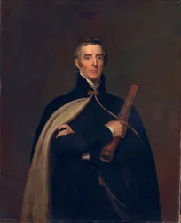 Arthur Wellesley, hertug af Wellington, med et teleskop